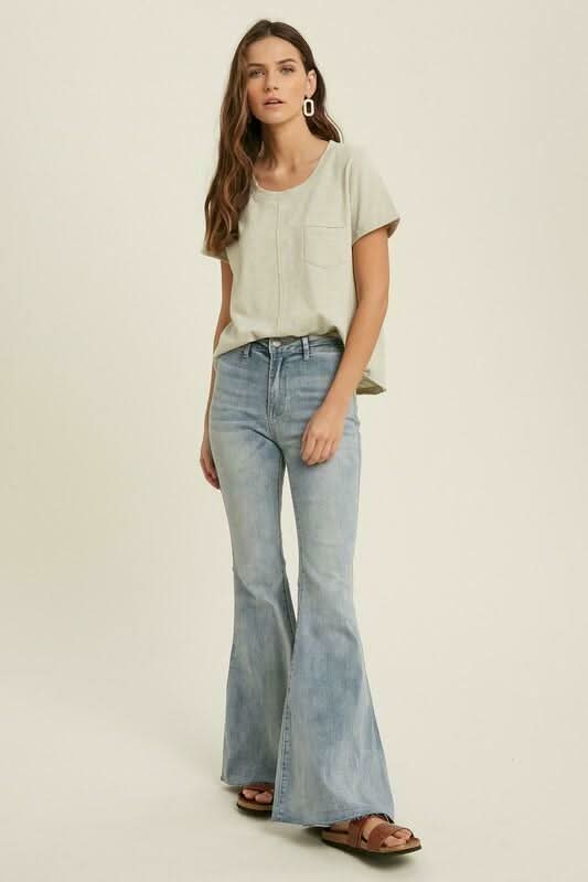 Reaching For The Stars Medium Wash High-Rise Flare Jeans