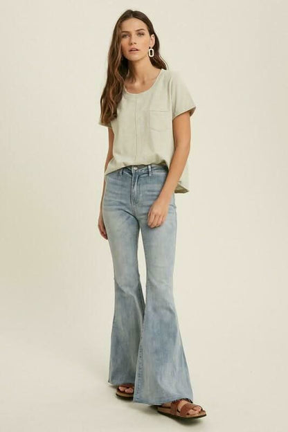 Reaching For The Stars Medium Wash High-Rise Flare Jeans