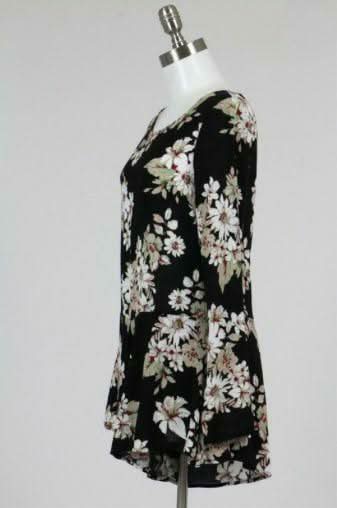 Revelation Black Floral Long Sleeve Romper