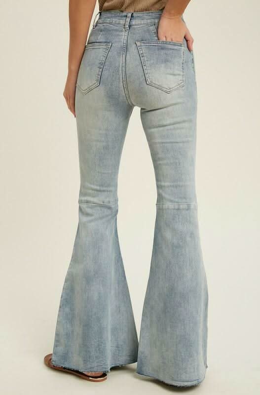 Reaching For The Stars Medium Wash High-Rise Flare Jeans