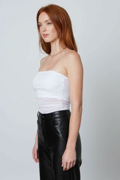 What It Takes White Sheer Tube Top