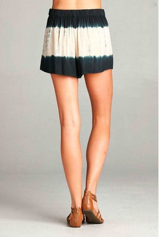 What Happens In Mykonos Navy Tie-Dye Shorts