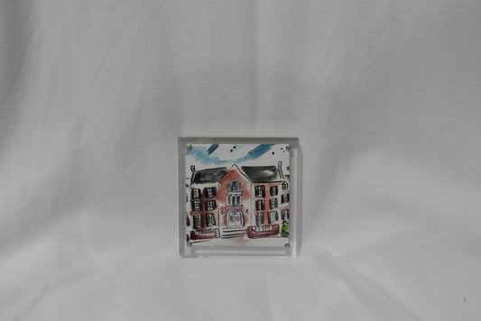 Kappa Alpha Theta Acrylic Framed House Painting