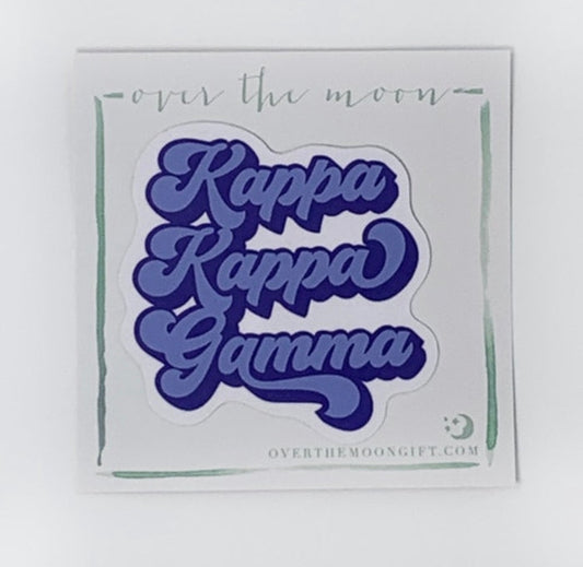Kappa Kappa Gamma Retro Decal