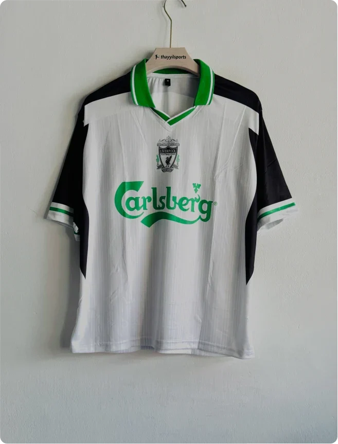 LIVERPOOL TORRES GREEN AND WHITE FIVESLEEVE POLO