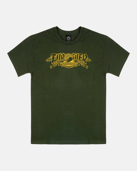 MAG BANNER - TSHIRT - FOREST GREEN - Four Street