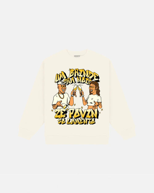 Moletom Careca Um Brinde Pra Nois Off White - Four Street