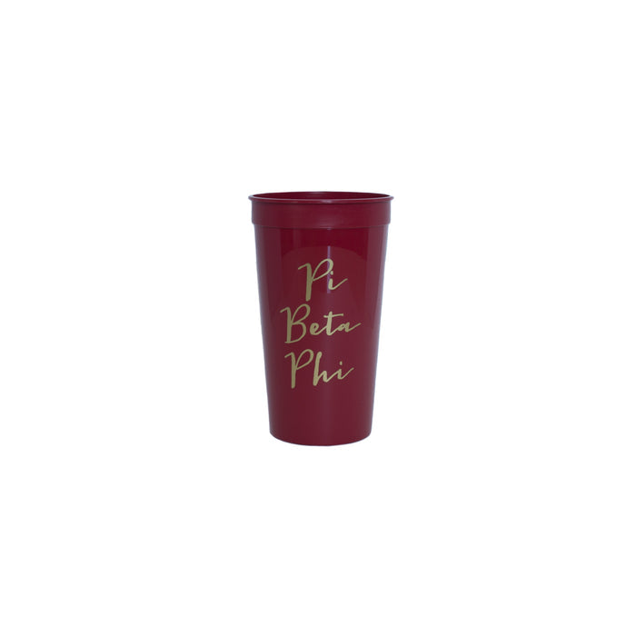 Pi Beta Phi Gold Foil Stadium Cup