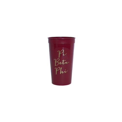 Pi Beta Phi Gold Foil Stadium Cup