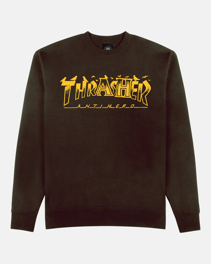 PIGEON MAG - CREWNECK - DARK CHOCOLATE - Four Street