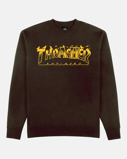 PIGEON MAG - CREWNECK - DARK CHOCOLATE - Four Street