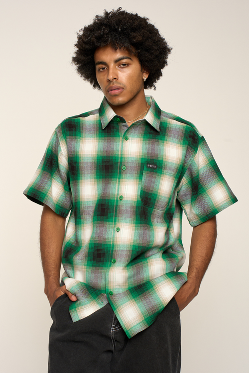 Plaid Short Sleeve Button Up Shirt G-Style USA