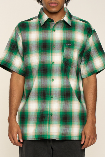 Plaid Short Sleeve Button Up Shirt G-Style USA