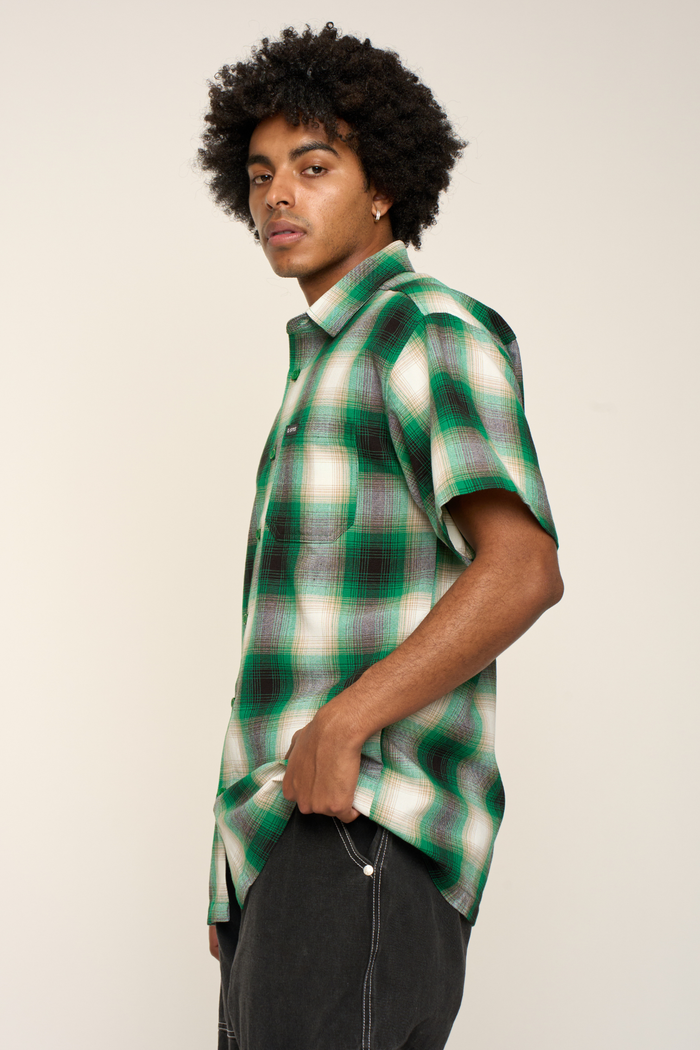 Plaid Short Sleeve Button Up Shirt G-Style USA