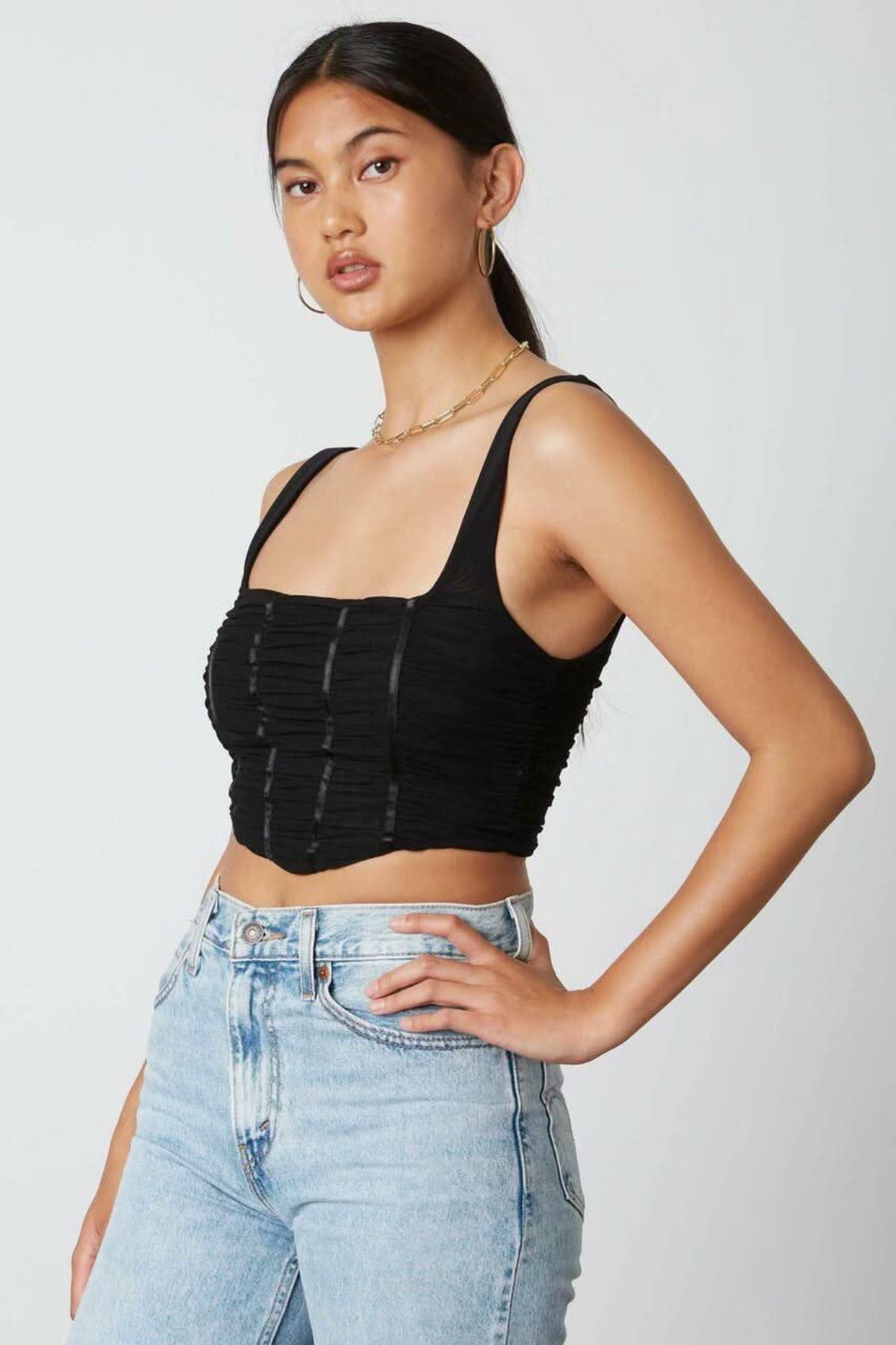 Raya Black Tank Crop Top