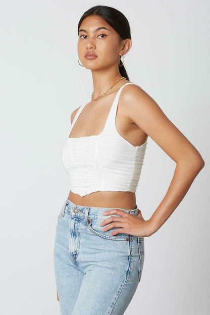 Raya White Tank Crop Top