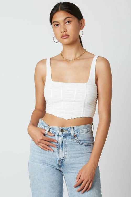 Raya White Tank Crop Top