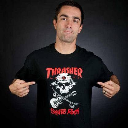 SKATE ROCK - TSHIRT - BLACK - Four Street