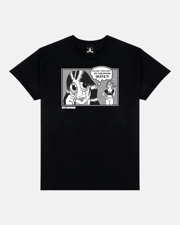 THRASHER X TOY MACHINE - GIRLFRIEND - T-SHIRT - BLACK - Four Street