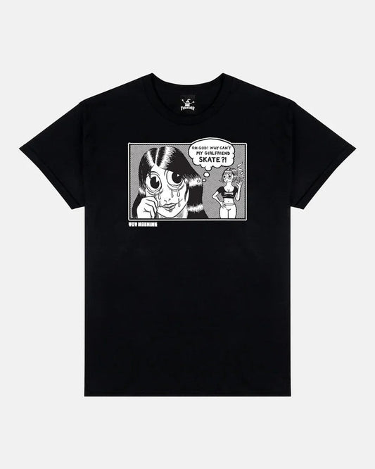 THRASHER X TOY MACHINE - GIRLFRIEND - T-SHIRT - BLACK - Four Street