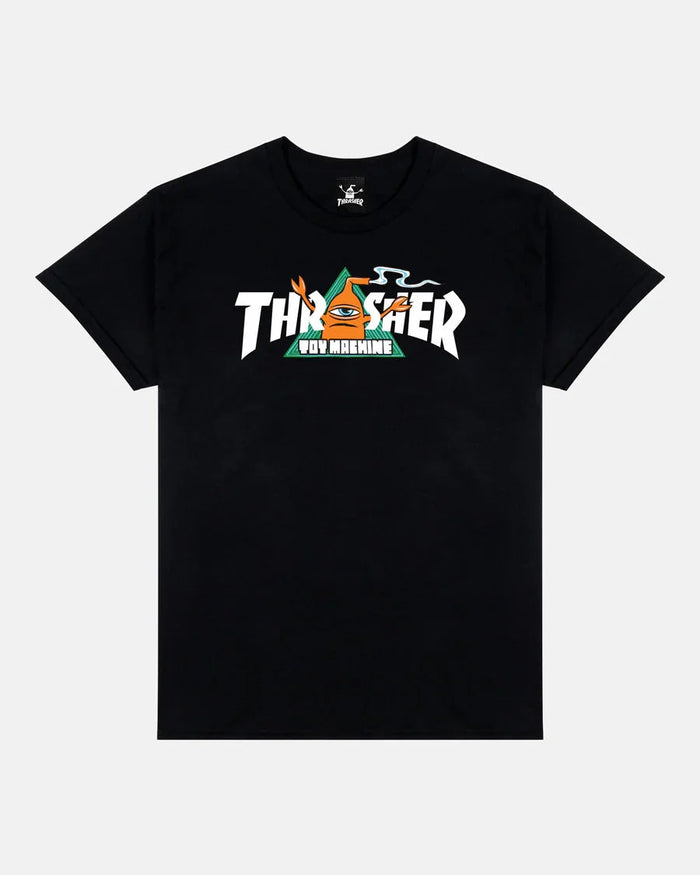 THRASHER X TOY MACHINE - VORTEX - T-SHIRT - BLACK - Four Street