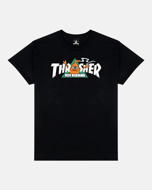 THRASHER X TOY MACHINE - VORTEX - T-SHIRT - BLACK - Four Street