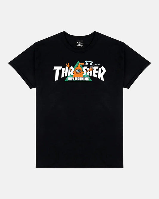 THRASHER X TOY MACHINE - VORTEX - T-SHIRT - BLACK - Four Street