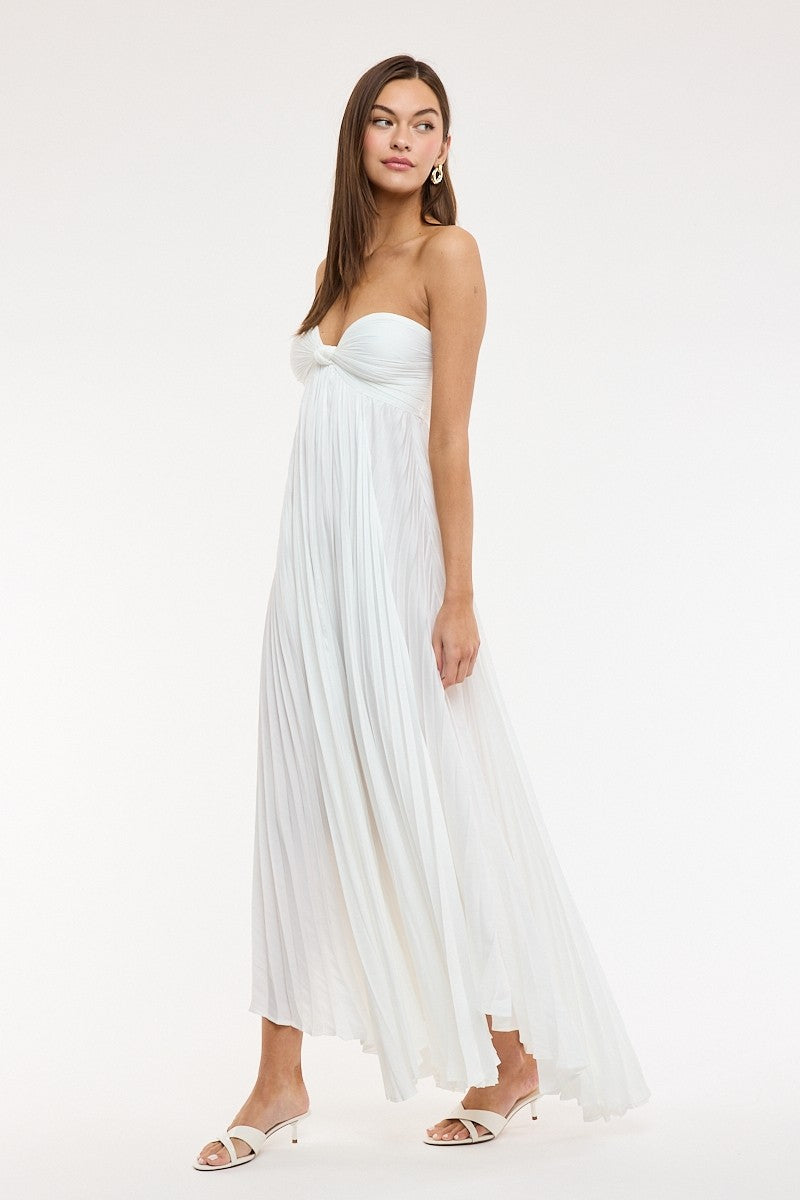 Willow White Strapless Maxi Dress
