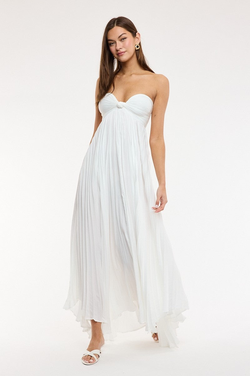 Willow White Strapless Maxi Dress