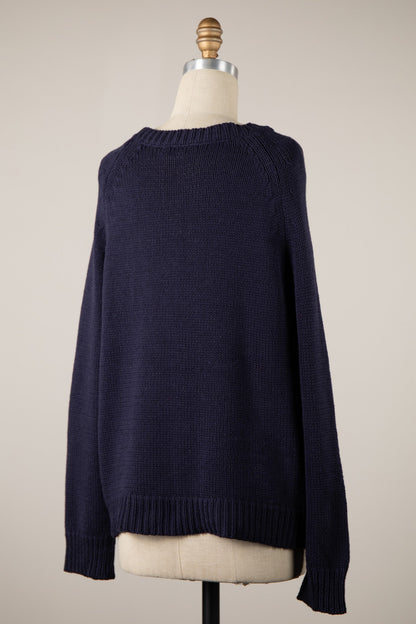 Ski Navy Oversized Pullover Sweater