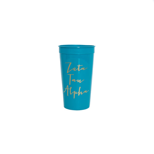 Zeta Tau Alpha Gold Foil Stadium Cup
